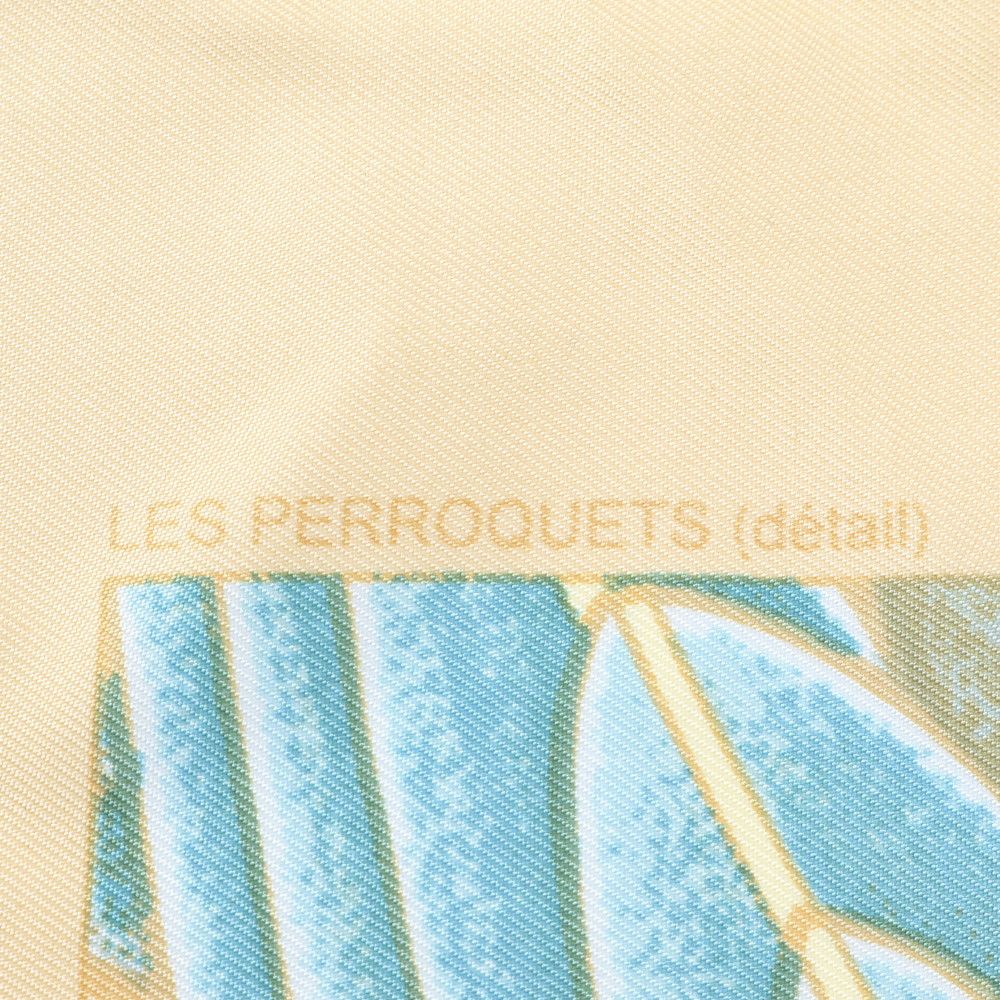 極美品 エルメス タグ付 カレ 90 Les Perroquets オウム スカーフ