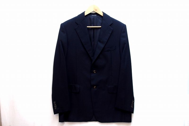 【231979】LANVIN ランバン TRADITION　テーラードジャケット 2B カシミヤ100％ メンズ 48 ネイビー