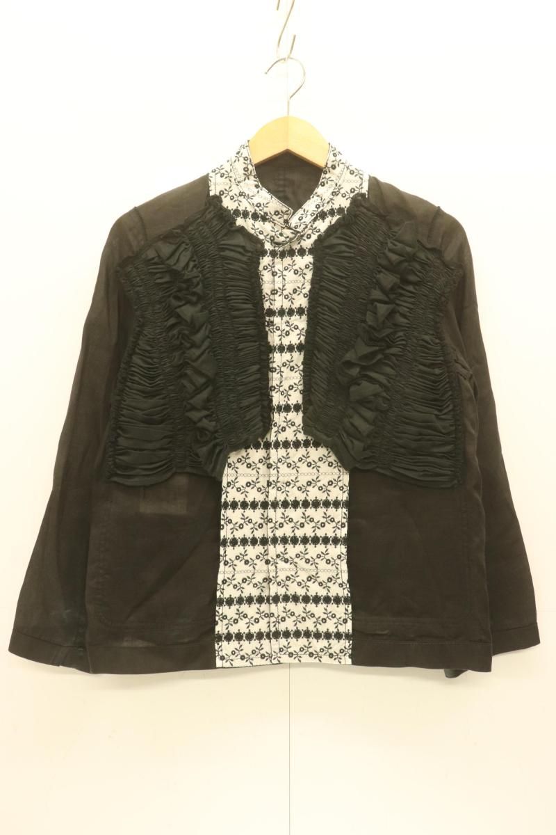 【中古】 COMME des GARCONS レディースブラウス M ブラウス TAO COMME des GARCONS M 黒 ブラック 刺繍 AD2021