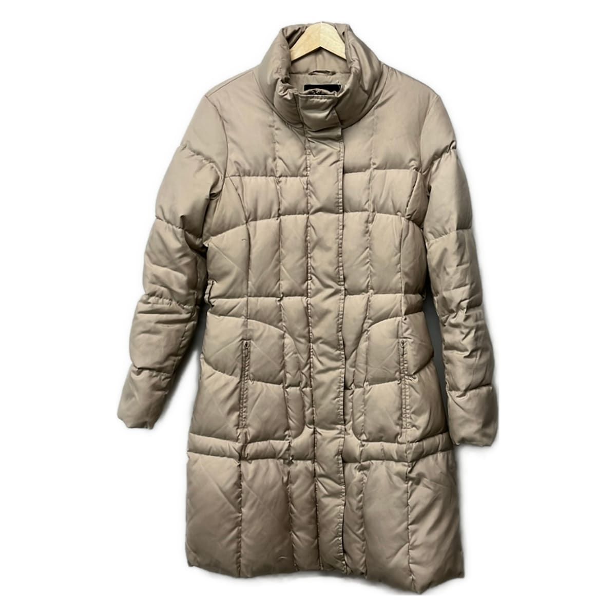 MAX&CO.(マックス&コー) ダウンコート サイズ42 M レディース - ベージュ 長袖/キルティング/ジップアップ/冬