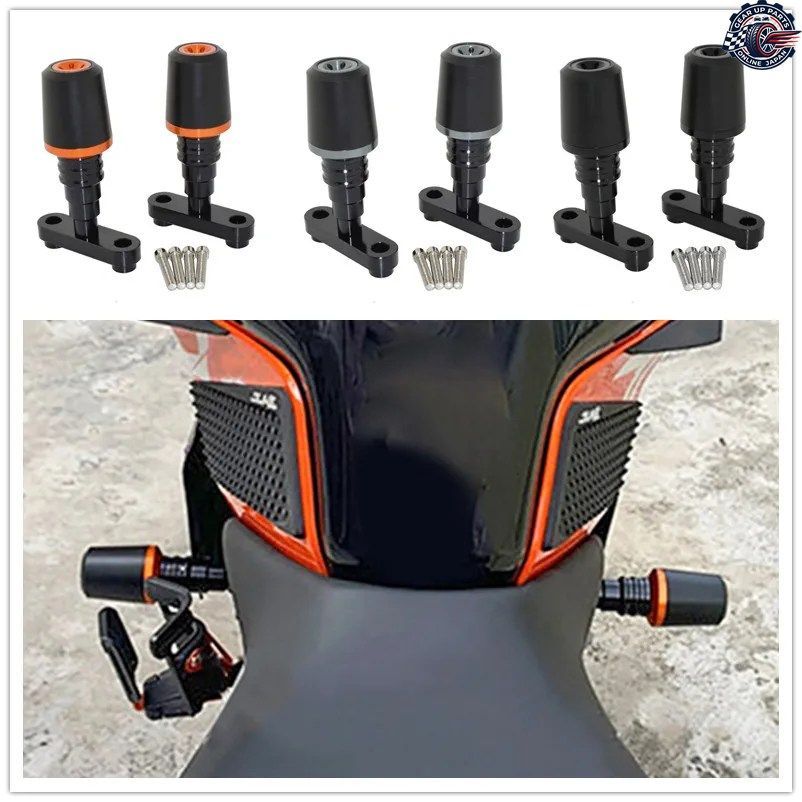 クラッシュパッド エンジンフレームスライダー フェアリングガードプロテクター KTM DUKE 125 200 250 390 DUKE200 DUKE390 2017 - 21