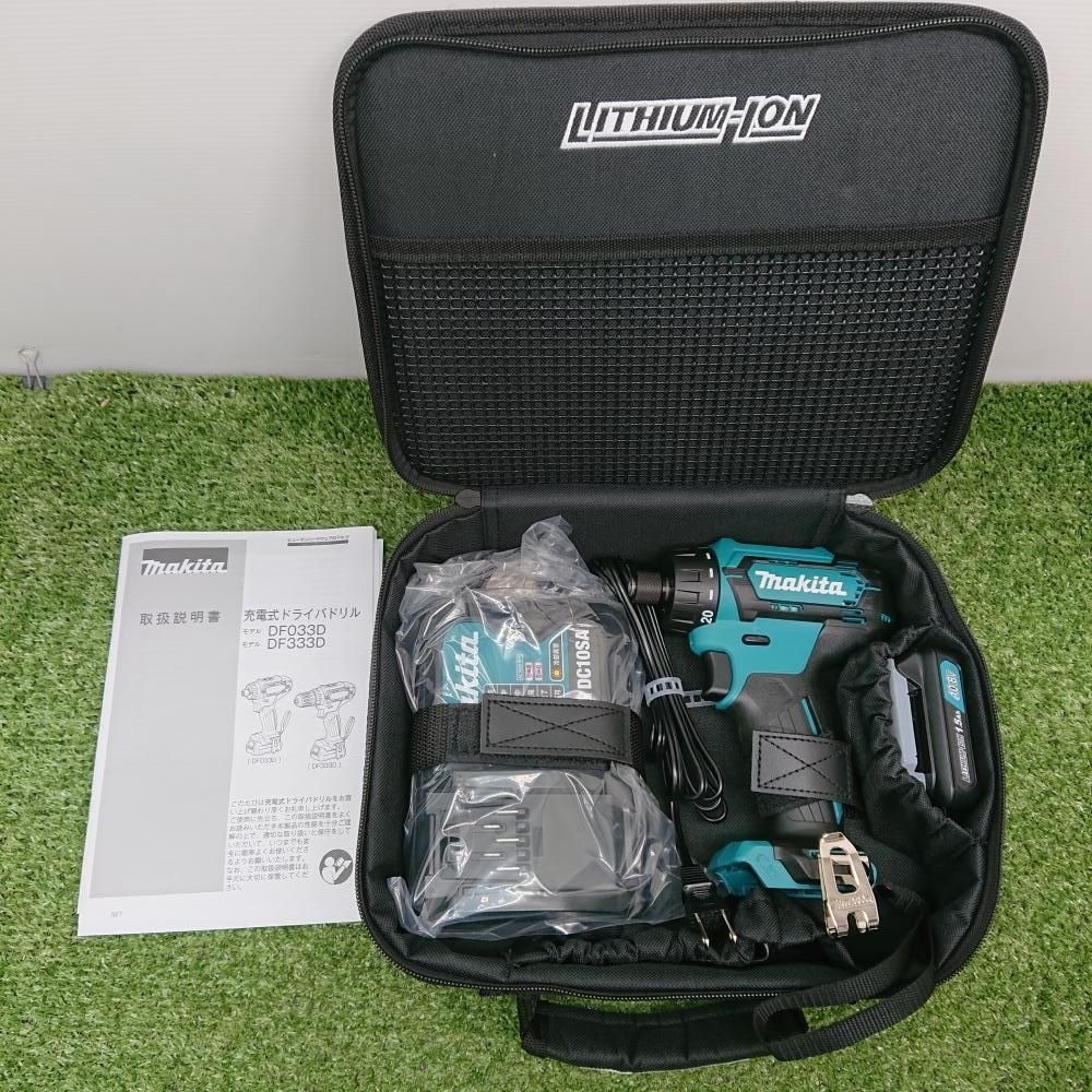 【未使用品】マキタ DF033DSHS 充電式ドライバドリル 10.8V 本体+充電器+バッテリー1本+ソフトケース[6374]