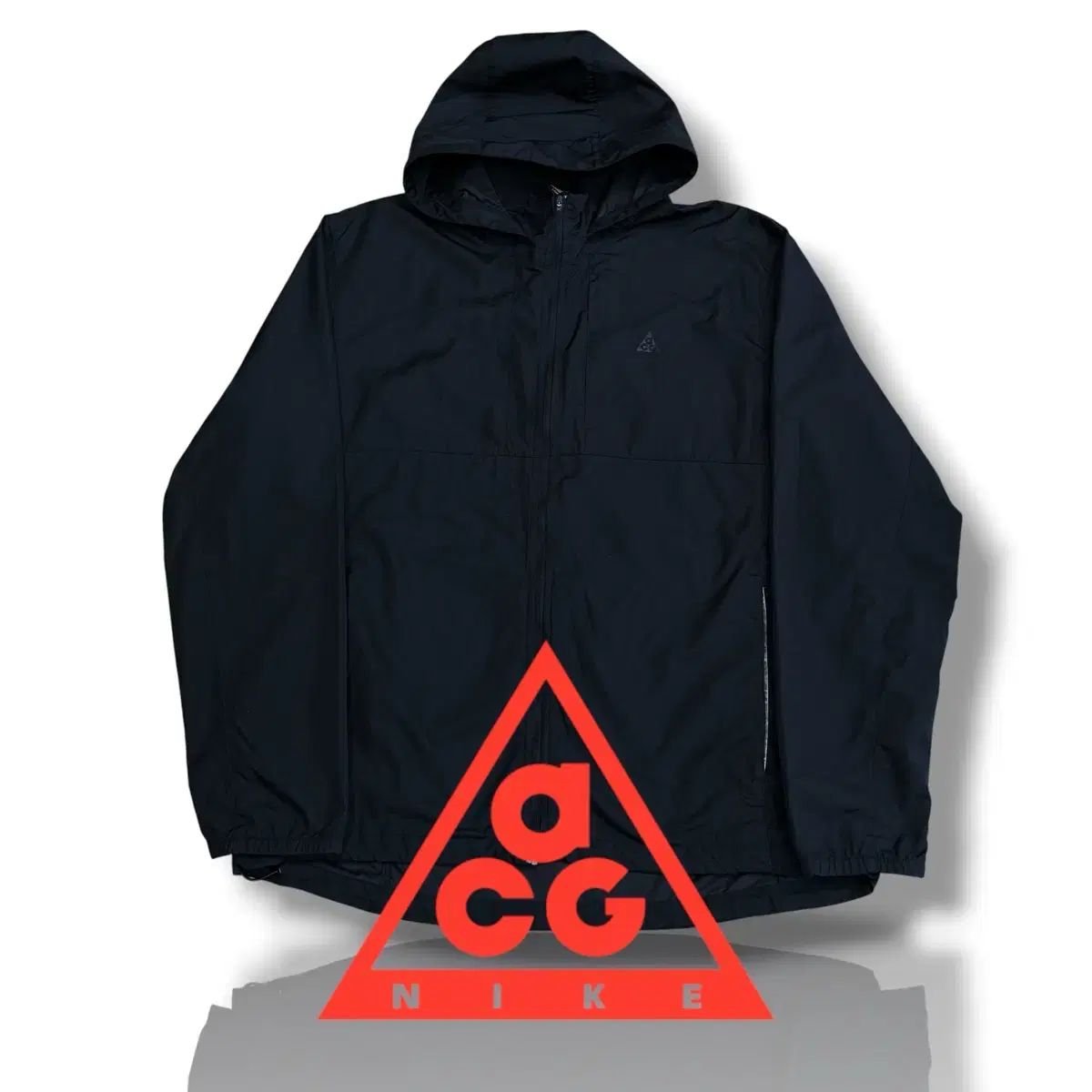 NIKE XXL ACG ブラック フード ウィンドブレーカー ジャケット