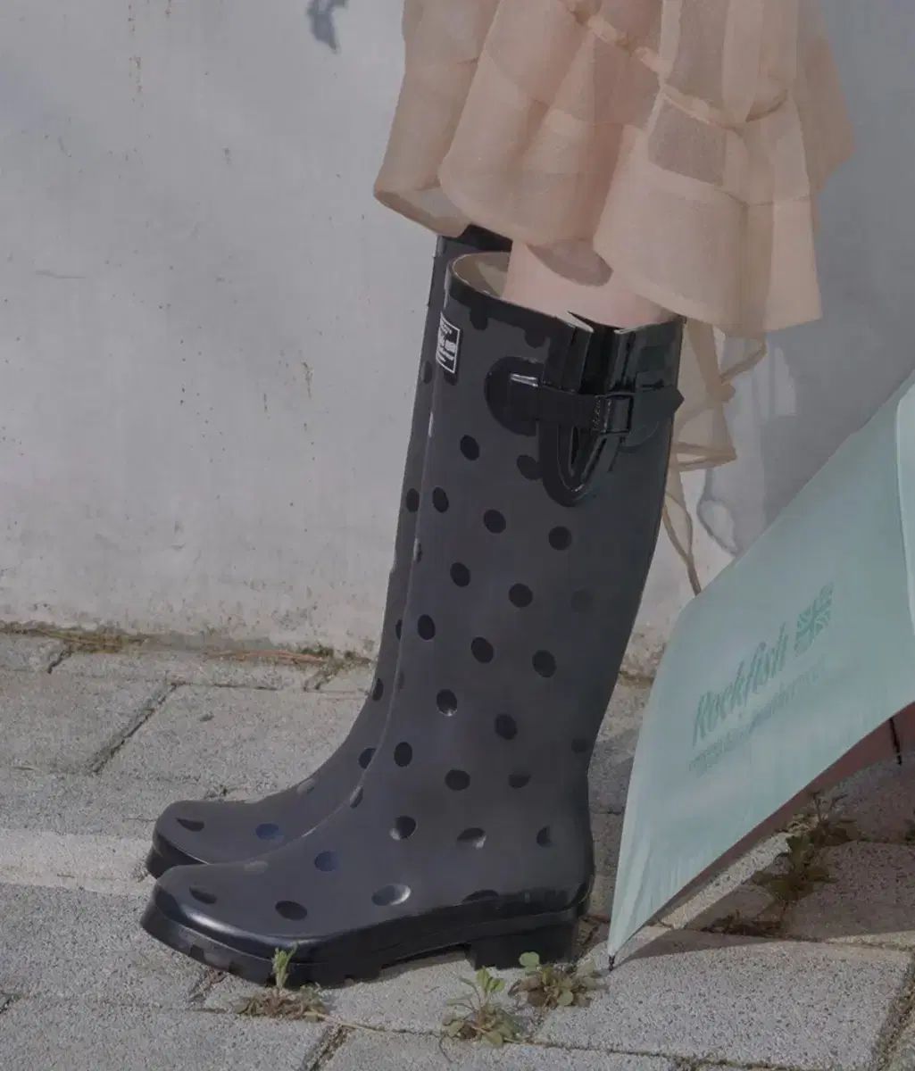 TraditionalWeatherwear トラディショナル ウェザーウェア レインブーツ ドット ブラック