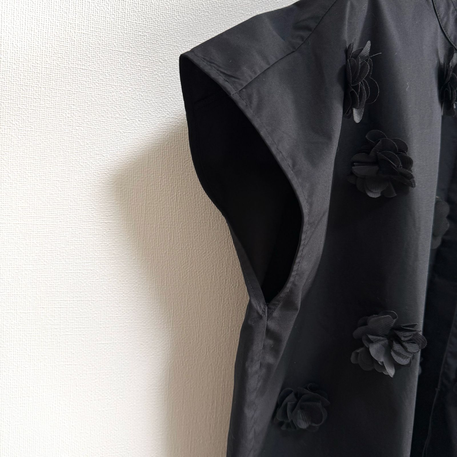 TORRAZZO DONNA モチーフデザイン ブラウス バンドカラー ブラック系 F 