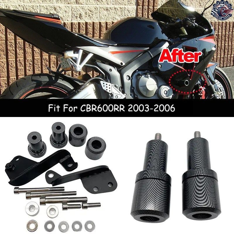 フレームスライダー ホンダ CBR600RR 2003 -2004 - 06 オートバイ クラッシュパッド 転倒保護