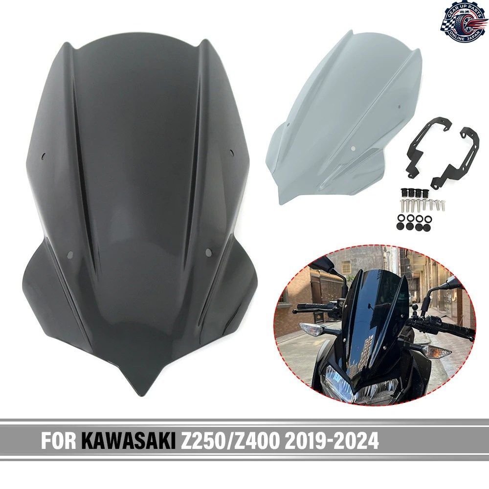 カワサキ Z250 Z400 2019-2024 Z 250 Z 400 オートバイ用ウインドスクリーン ウインドシールド スクリーン バイザー ウインドディフレクタ