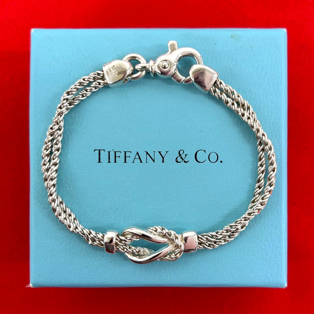 極 美品 TIFFANY&Co. ティファニー ダブルロープ センターノット