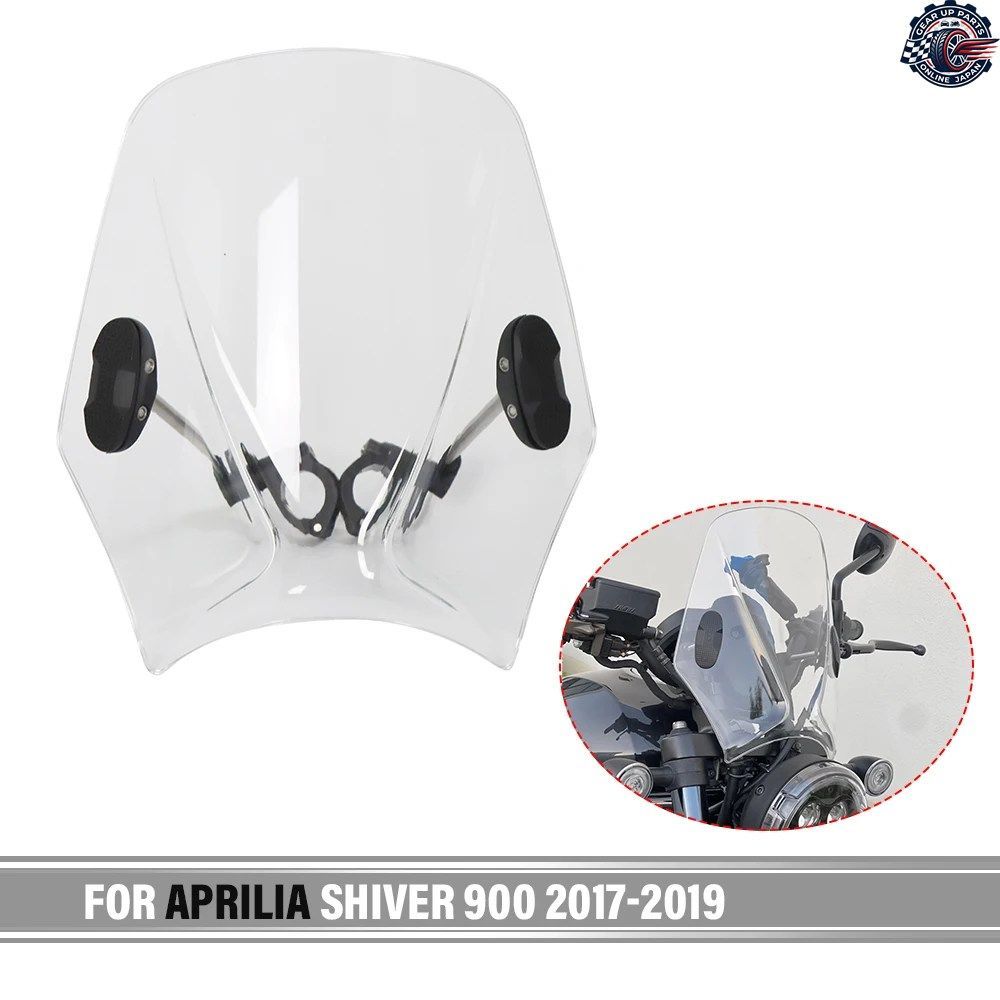 アプリリア シヴァー 900 2017-2019 2018 オートバイ用ウインドシールド ウインドスクリーン 丸型ヘッドライト ストリートバイク用ウインド