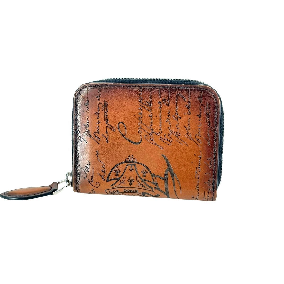 中古】 Berluti ベルルッティメンズ財布 ワパ スクリットレザー ジップ