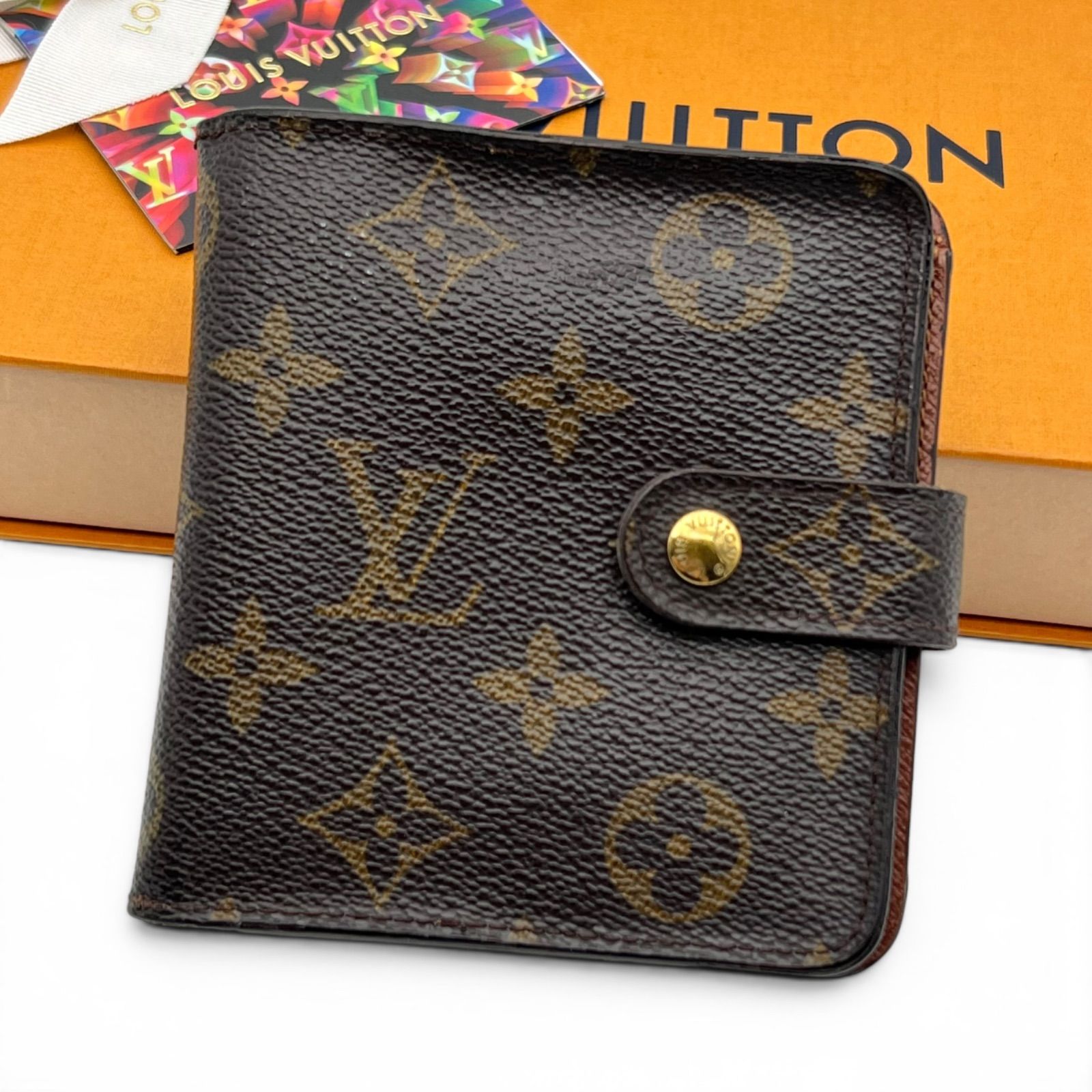LOUIS VUITTON ルイヴィトン モノグラム コンパクトジップ M61667 二