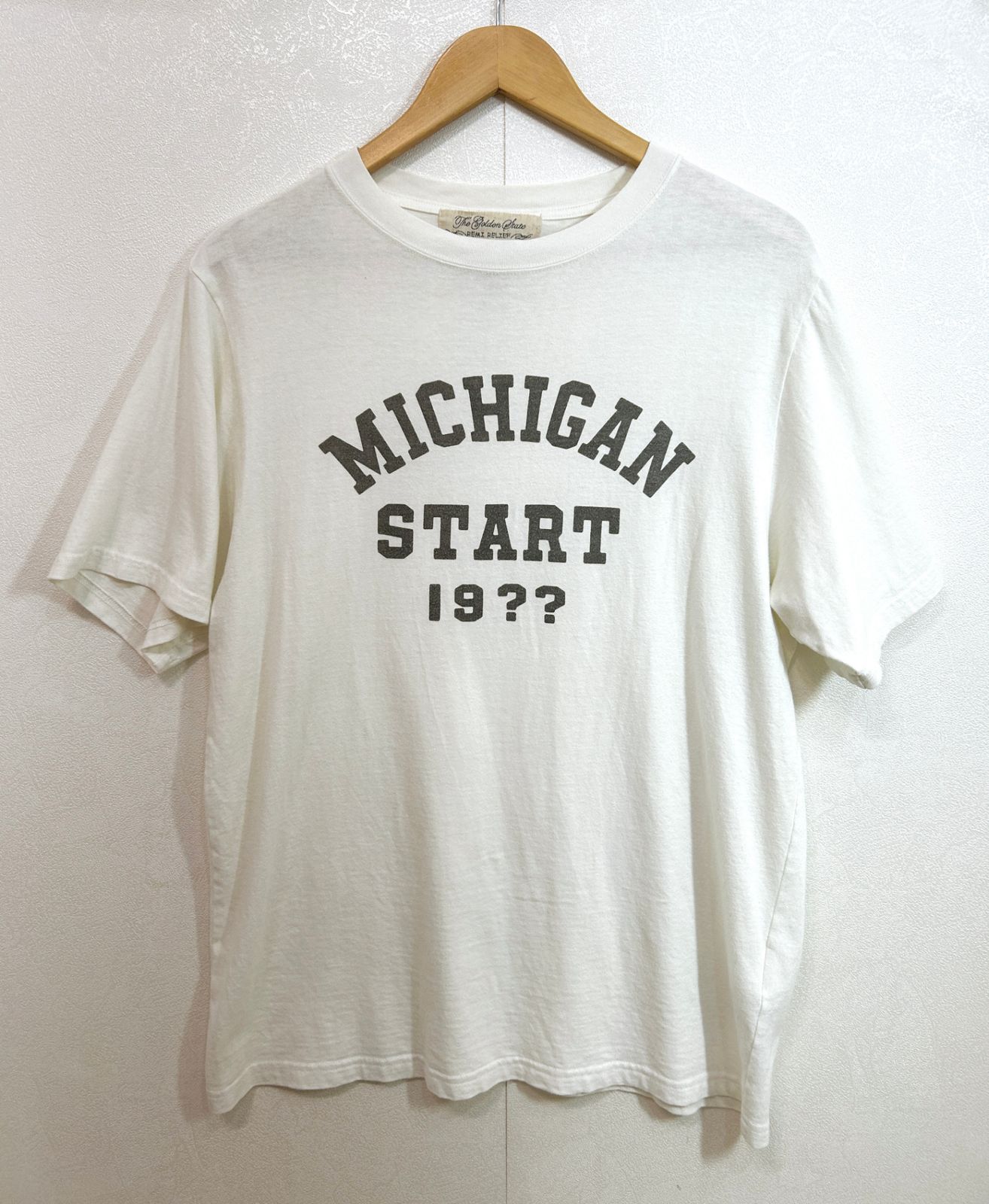 REMI RELIEF (M) MICHIGAN START レミレリーフ 半袖Tシャツ 白 K5-132 