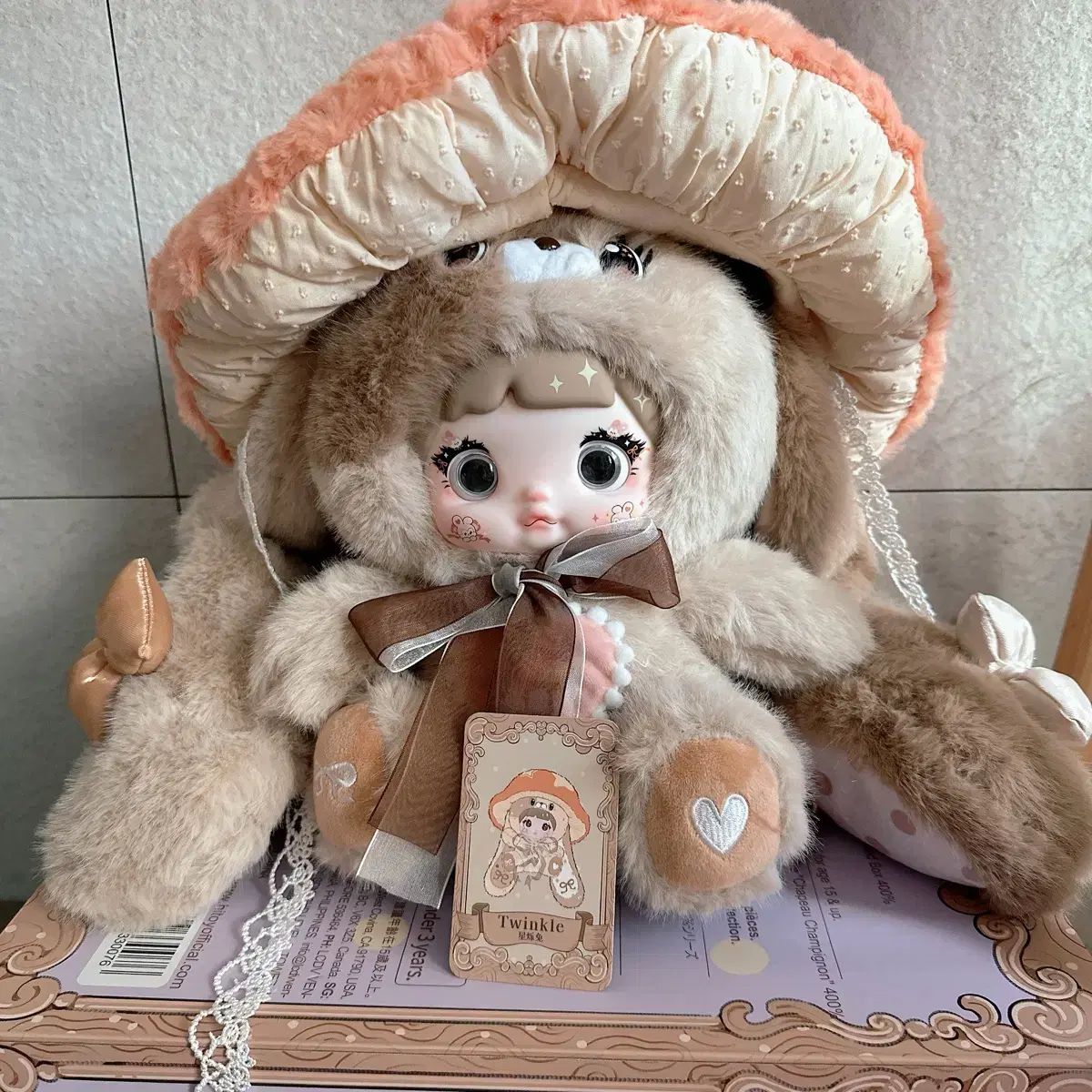 ノミぬいぐるみ nommi きのこ 400% ベージュ ベイビー 쓰리