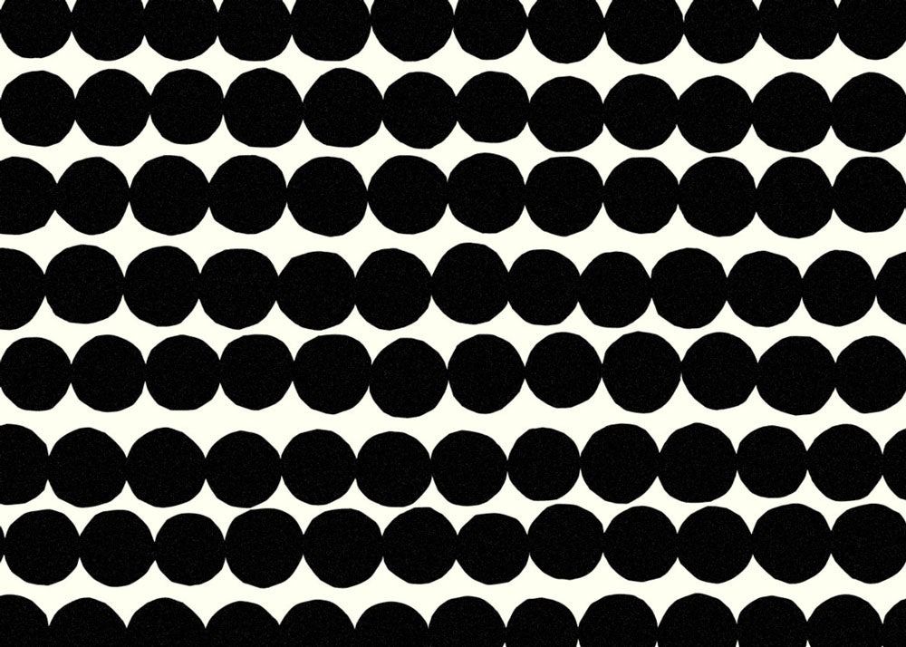 マリメッコ 壁紙 23320 ラシィマット ブラック 70cm幅 不織布 クロス 北欧デザイン marimekko Rasymatto 輸入壁紙