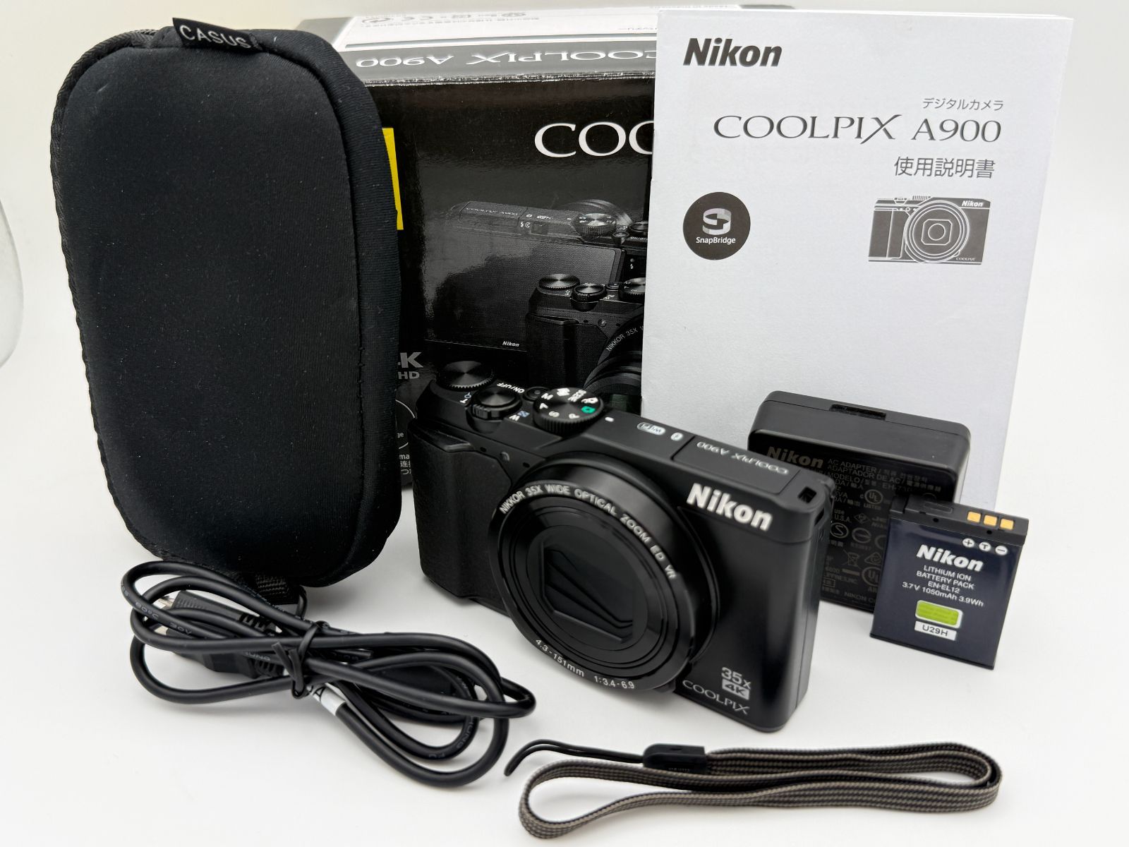 【極上美品】Nikon COOLPIX A900 ブラック ニコン クールピクス デジタルカメラ 光学35倍ズーム