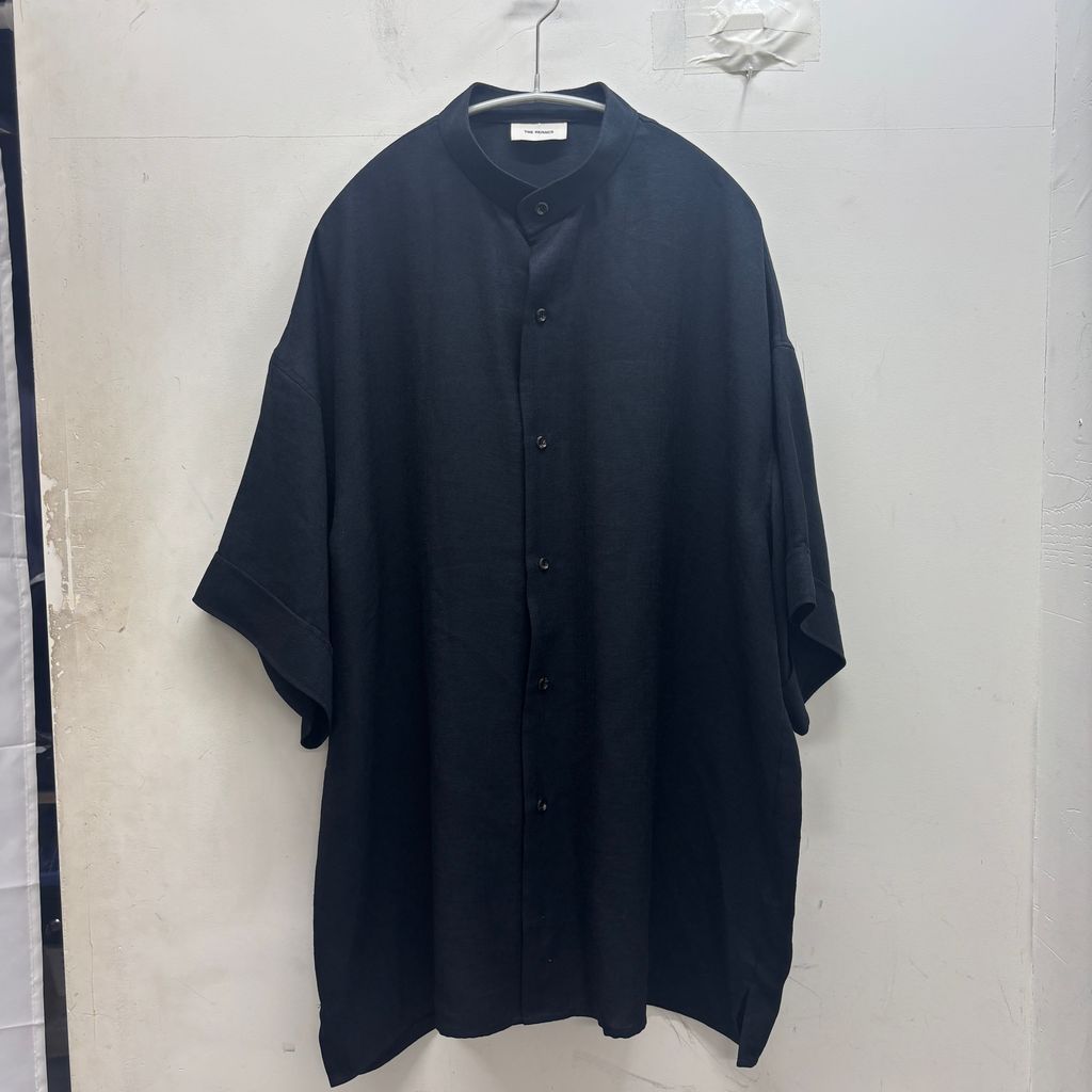 THE RERACS ザリラクス 23SS BANDCOLLAR SHIRT バンドカラーシャツ 23SS-REBL-344-J ブラック size:48【中目黒B05】