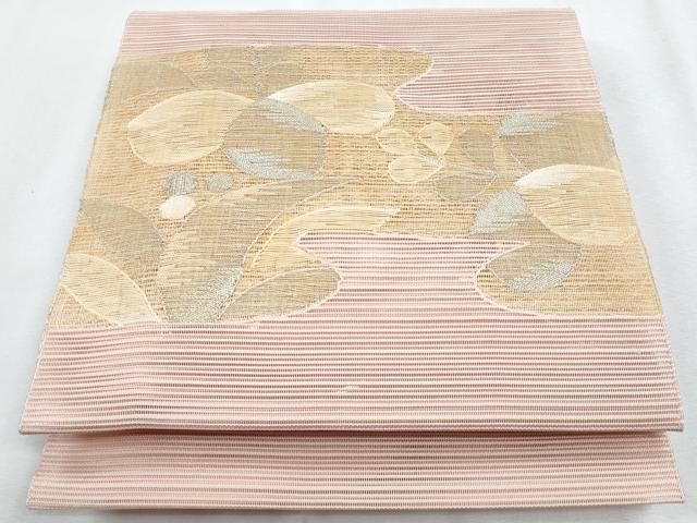 平和屋着物＊夏物　八寸名古屋帯　絽綴れ　草花文　正絹　逸品　CABH8157fb