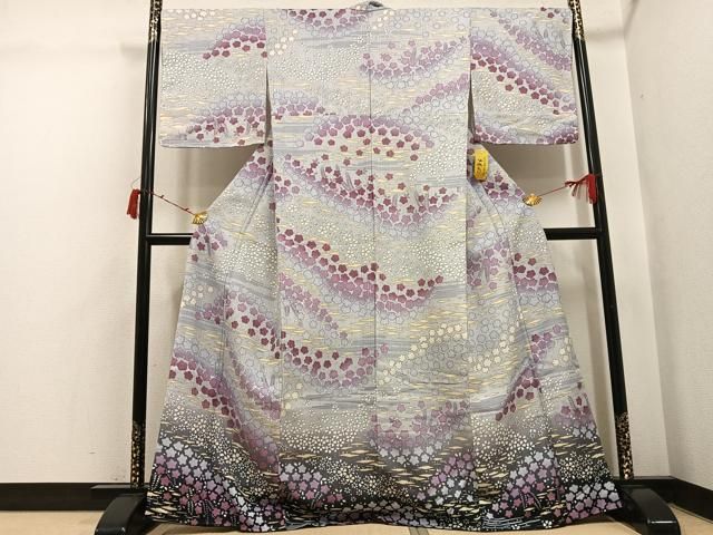 平和屋着物●訪問着　花尽くし　暈し染め　洗える着物　未使用　AABI6237ph