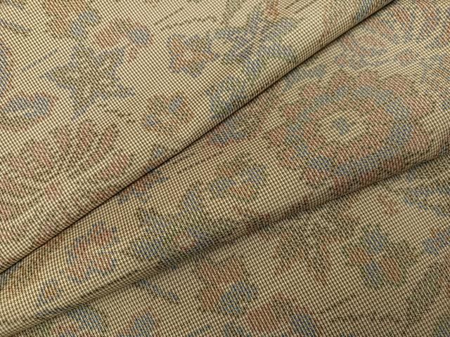 平和屋着物●本場大島紬　一元7マルキ　草花文　正絹　逸品　AABI6243ph