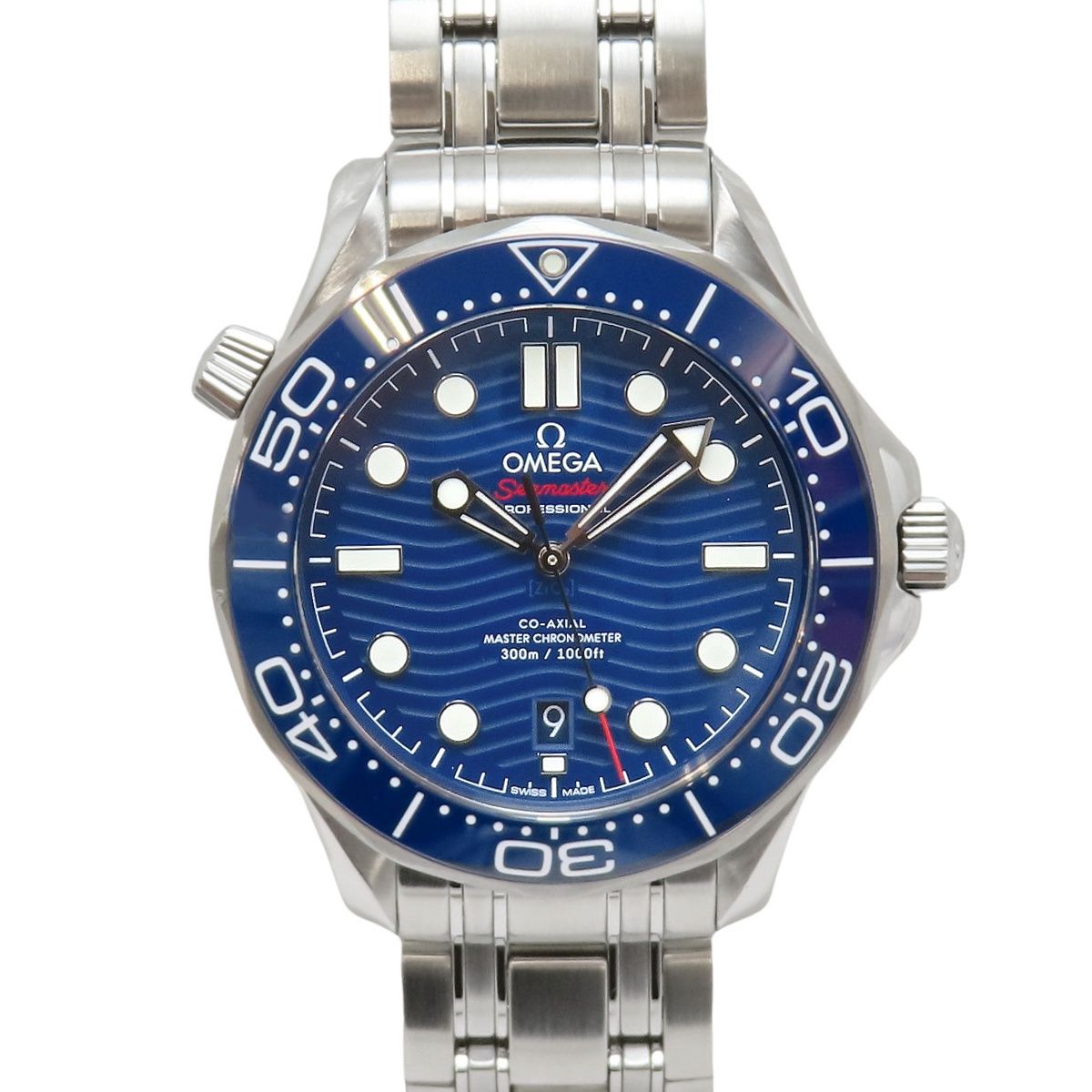 オメガ シーマスター ダイバー300M 210.30.42.20.03.001 SS ブルー 自動巻き メンズ 41100105051【中古】【アラモード】