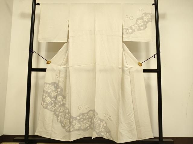 平和屋着物▽訪問着　単衣　絞り　辻が花　正絹　逸品　DABE9902du