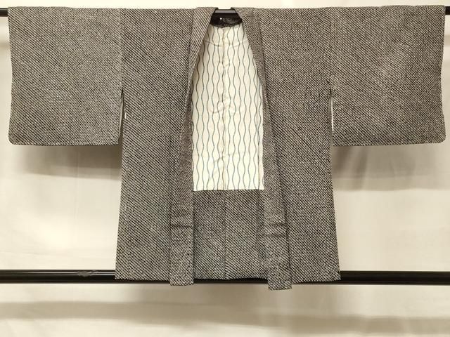 平和屋着物＃羽織　総絞り　黒地　正絹　逸品　未使用　CABF9032in