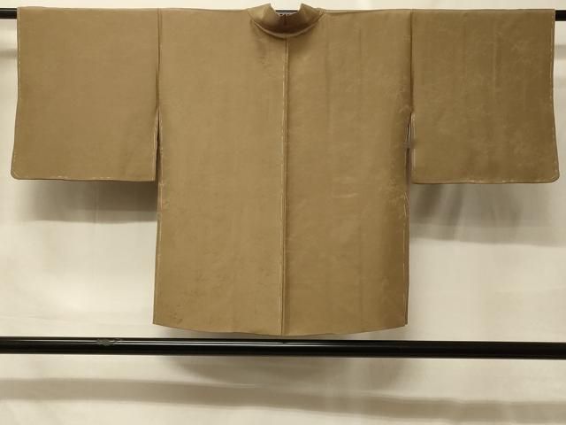 平和屋着物＃羽織　色無地　霞地紋　朽葉色　正絹　逸品　未使用　CABF9037in