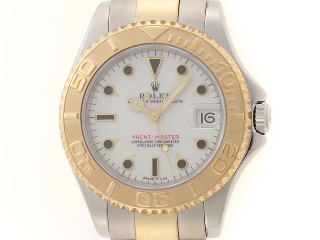 ROLEX ロレックス ヨットマスター 35 68623 腕時計 K18YG/ステンレススチール ホワイト文字盤 ユニセックス【中古】【472】HK