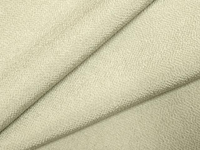 平和屋着物▽上質な色無地　単衣　灰汁色　鬼しぼ縮緬　正絹　逸品　DABE9887du