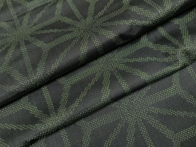 平和屋着物●上質な紬　麻の葉文様　正絹　逸品　未使用　AABI6223ph