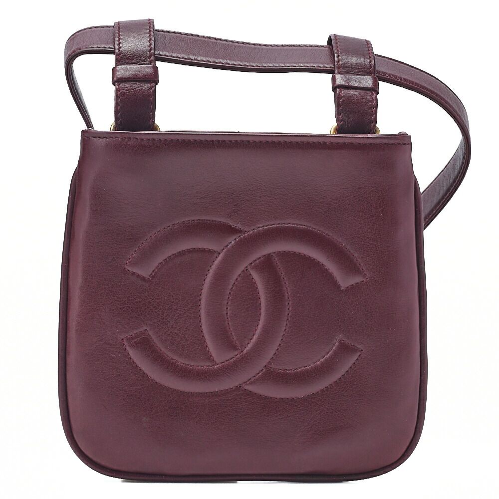 CHANEL シャネル ラムスキン マトラッセ ウエストポーチ ボルドー