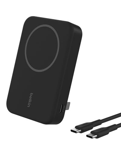 Belkin Qi2対応 ワイヤレス 3C対応CCC 10000mAh iPhone 17,16?12/Qi2対応Android ワイヤレス出力15W MagSafe対応 Cポート入出力(2ポート) パススルー充電対応 PSE認証 機内持込可 896ae9b7