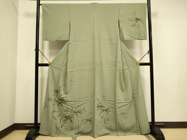 平和屋着物▽訪問着　単衣　南天文　洗える着物　DABE9842du