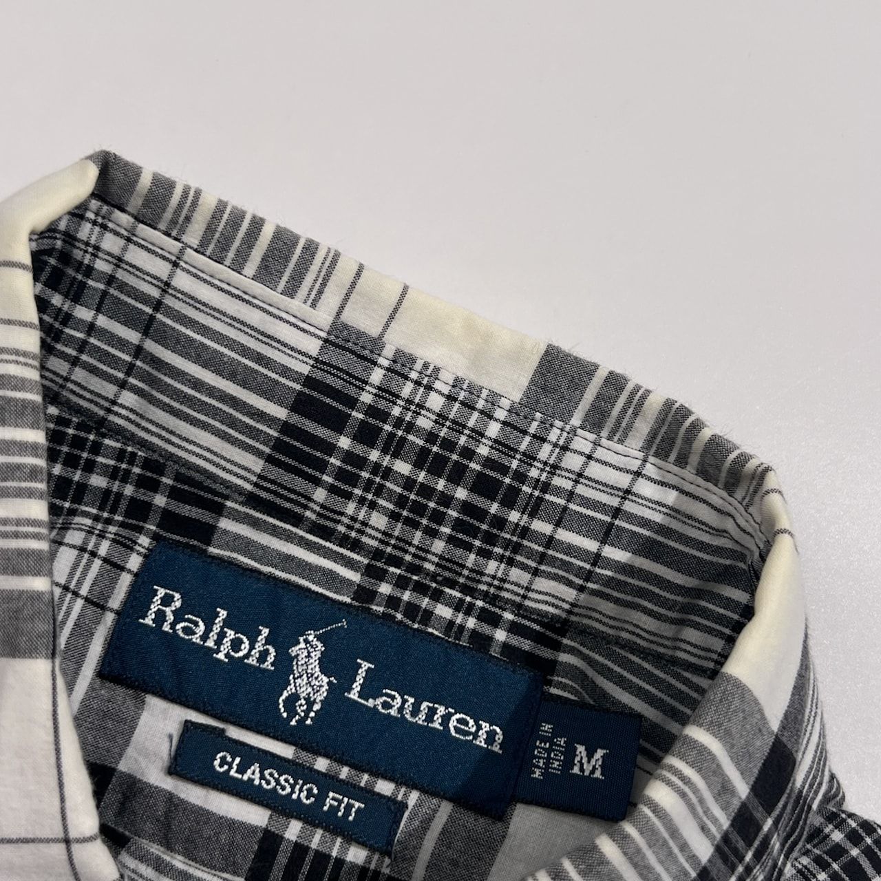 90s Ralph Lauren ラルフローレン CLASSIC FIT チェック柄 BD ボタン 
