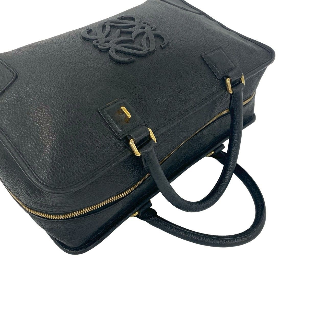 ほぼ未使用 希少品 LOEWE ロエベ アマソナ 36 アナグラム ロゴ レザー
