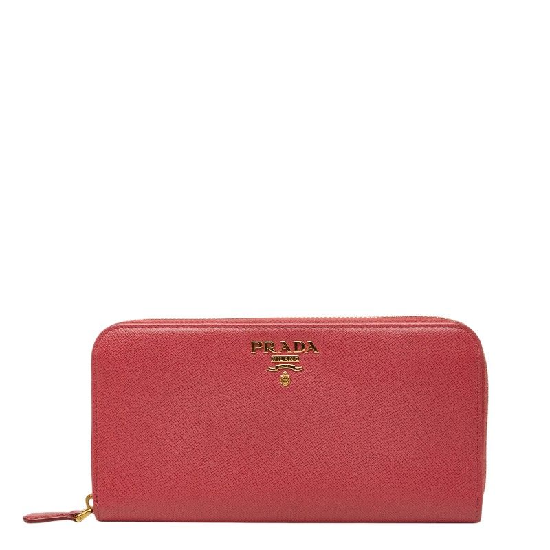 プラダ ラウンドファスナー 長財布 1ML506 ペオニア ピンク サフィアーノレザー レディース PRADA【252-70951】