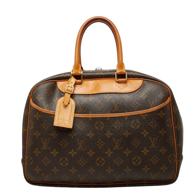 ルイ ヴィトン モノグラム ドーヴィル ハンドバッグ M47270 ブラウン PVC レザー レディース LOUIS VUITTON【1-0273415】