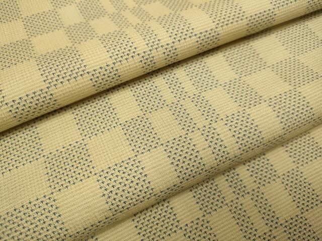 平和屋着物▽本場大島紬　単衣　9マルキ　市松文様　正絹　逸品　DABE9800du 20,020円