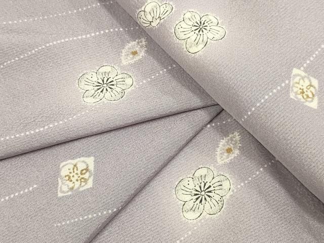 平和屋着物▽上質な小紋　単衣　辻が花　正絹　逸品　未使用　DABE9802du