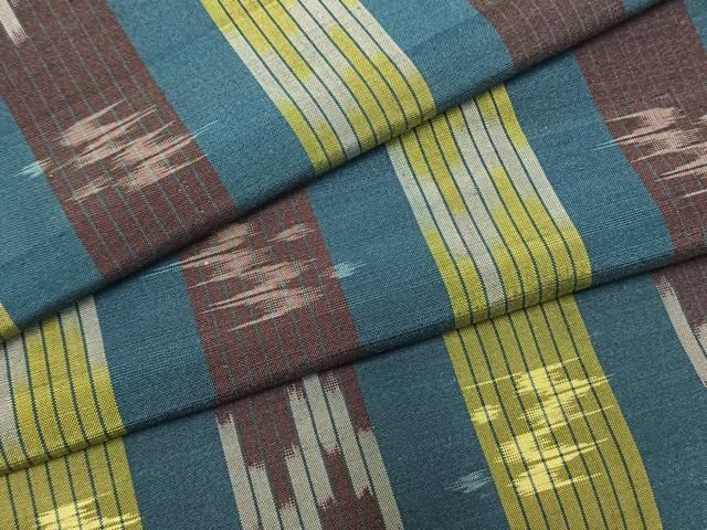 平和屋着物●上質な紬　琉球絣　正絹　逸品　AABI1686fy