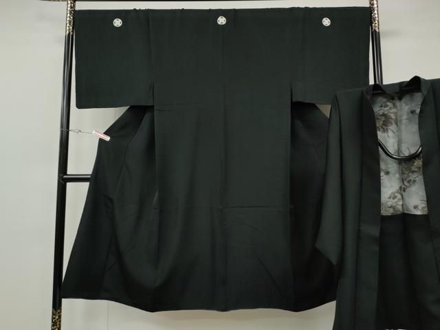 平和屋着物●男性　黒紋付・羽織セット　羽裏：龍　正絹　逸品　CABG5325ut 平和屋着物○男性 黒紋付・羽織セット 羽裏：龍 正絹 逸品 CABG5325ut