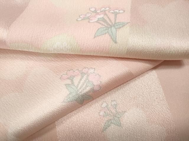 平和屋着物●長襦袢　無双仕立て　舞桜花文　洗える着物　CABG5328ut