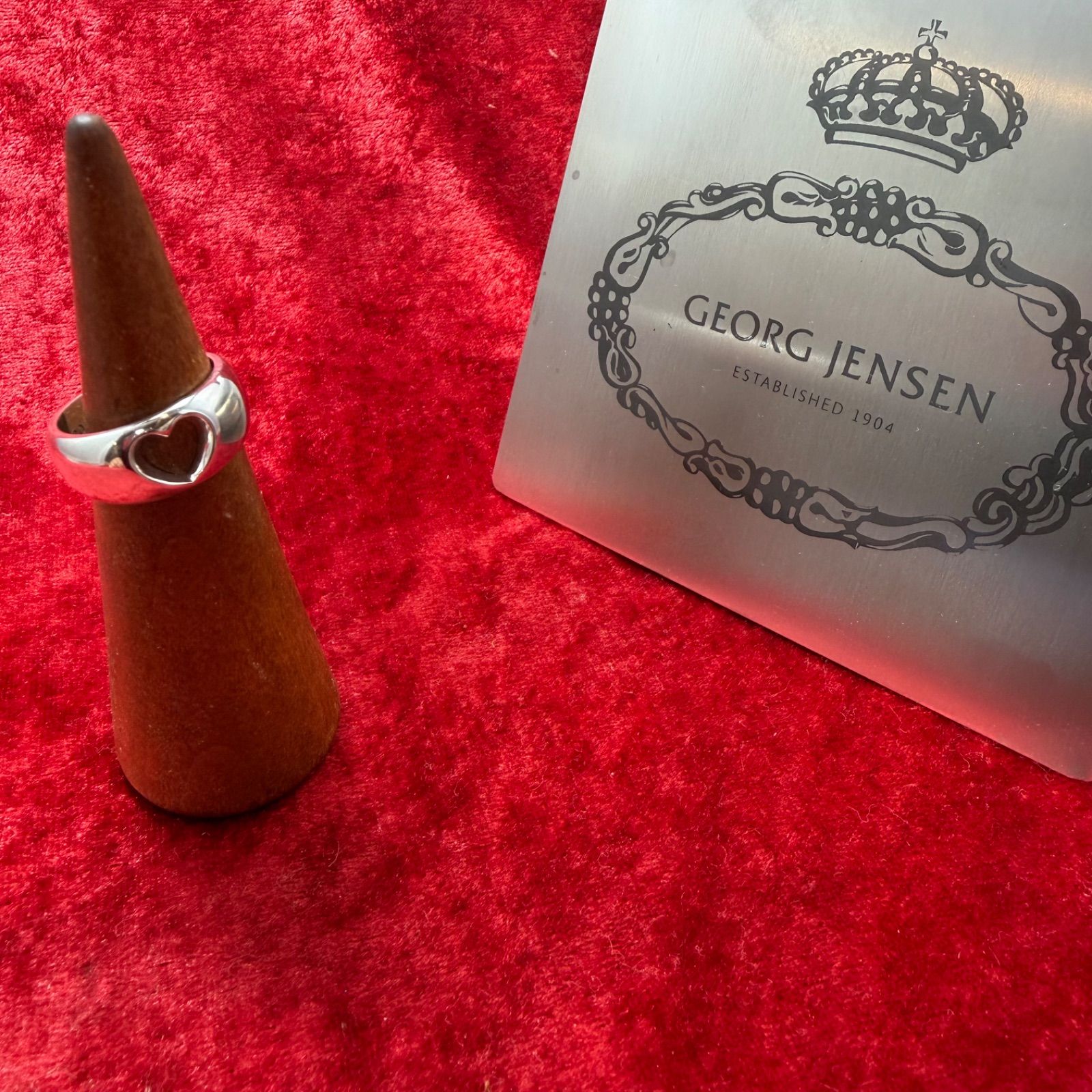 美品 ハート リング11号 ♯320 ジョージジェンセン/ GEORG JENSEN