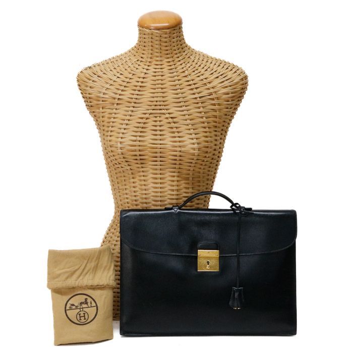 エルメス HERMES キリウス ボックスカーフ (レザー) GD金具 〇V刻印