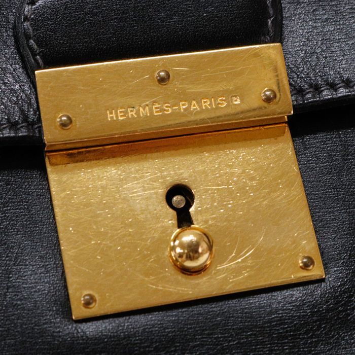 エルメス HERMES キリウス ボックスカーフ (レザー) GD金具 〇V刻印