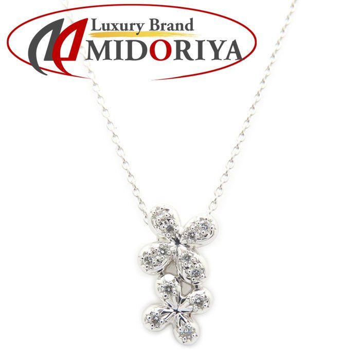 TASAKI 田崎真珠 ダイヤモンド ネックレス フラワーモチーフ ダイヤモンド0.11ct K18WG ホワイトゴールド レディース/295576【中古】【BJ】