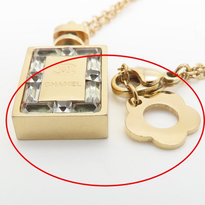 CHANEL シャネル 香水モチーフ ネックレス ラインストーン ココマーク 
