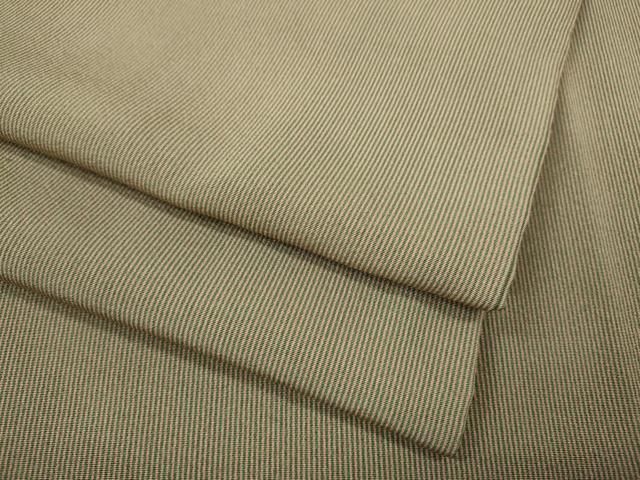 平和屋着物●江戸小紋　万筋　伽羅色×松葉色　正絹　逸品　CABG5289ut