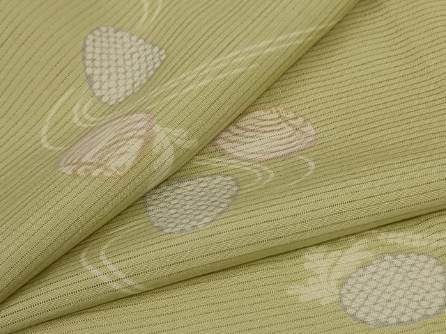 平和屋着物＊夏物　小紋　絽　貝合わせ花文　正絹　逸品　AABI6562jd