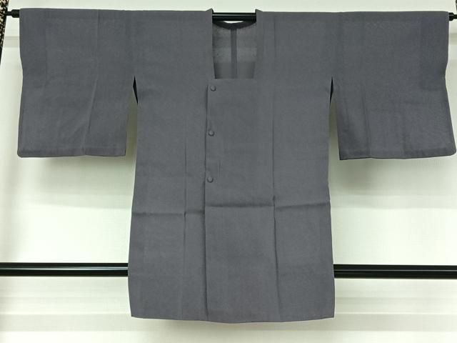 平和屋着物▽道行コート　スリーシーズン　春夏秋　塵除け　薄鼠色　正絹　逸品　AABI5047jh